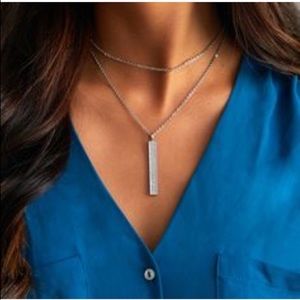 Chloe & Isabel Pave Bar Long Pendant Necklace